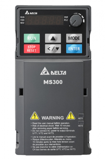 Преобразователи частоты Delta Electronics VFD4A8MS21AFSAA  (0.75кВт 1ф 230В) серии MS300